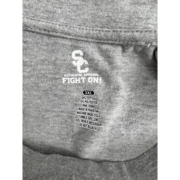 Men’s USC Trojans Short Sleeve T Shirt Grey Size 3XL - Picture 5 of 5